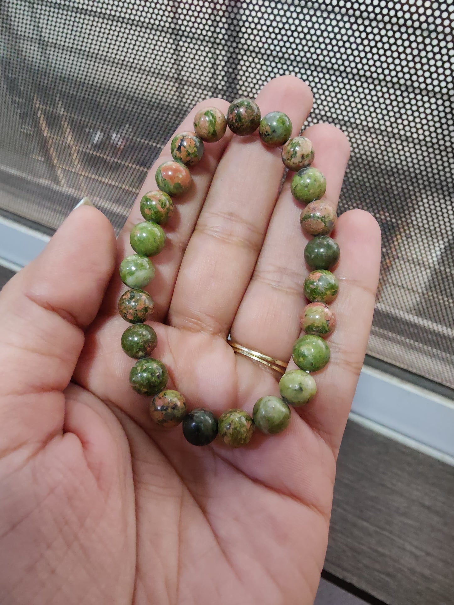 Unakite Bracelet for Strength, Fertility and Hair Growth